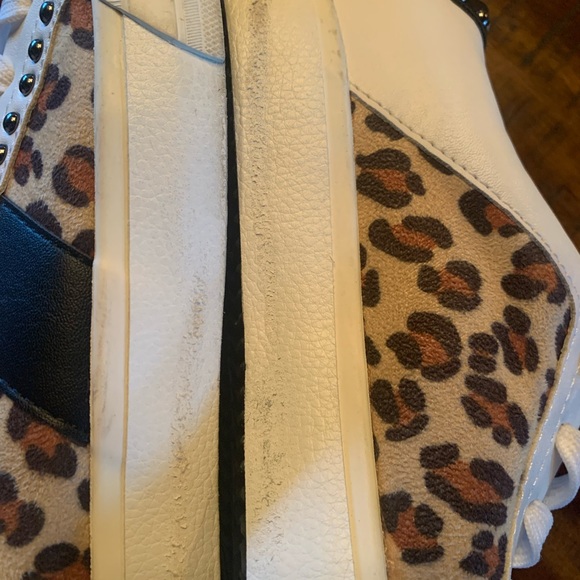 Vintage Havana Dayna Crazy Leopard Studded Leather Sneakers size 10 - Picture 9 of 9